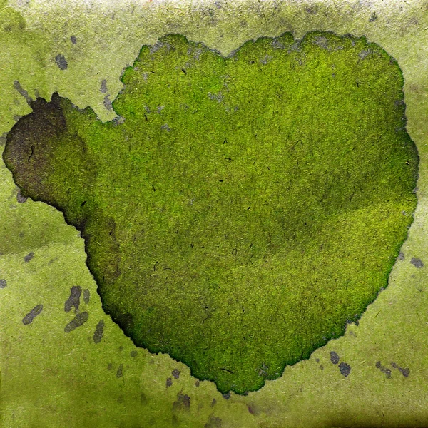 Ακουαρέλα αφηρημένο φόντο πράσινο χρώμα χρώμα blob σχεδιασμό spl — Φωτογραφία Αρχείου