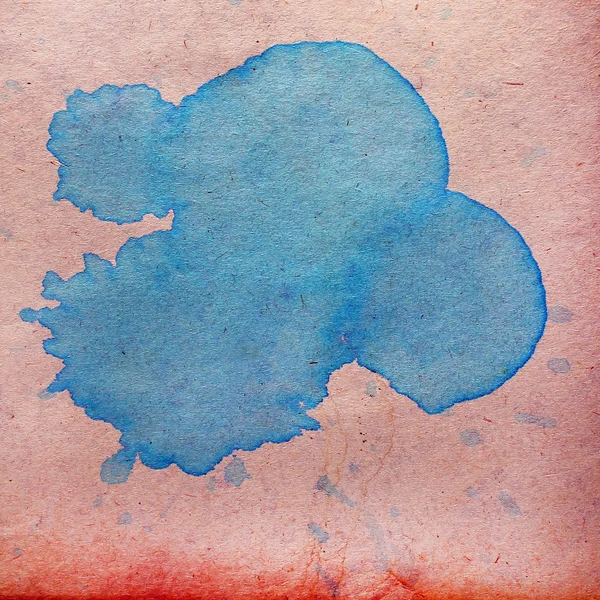 Aquarell blau abstrakt hintergrund malen farbe blob design spla — Stockfoto