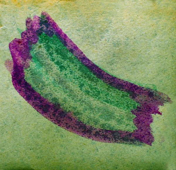 Акварельний зелений, фіолетовий абстрактний фон фарба кольору блоб де — стокове фото
