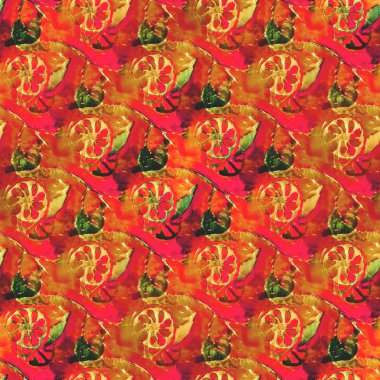 dokulu kırmızı, pembe mor tarzı palet resim çerçeve suluboya