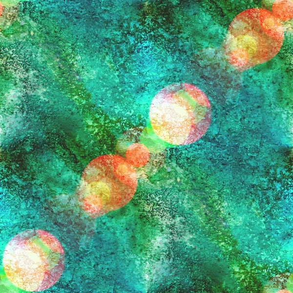 Bokeh abstracte aquarel en blauw groen kunst naadloze textuur h — Stockfoto