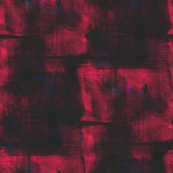 Blauw, rood grunge band textuur aquarel naadloze, band CHTERGRO — Stockfoto