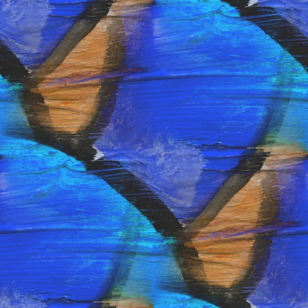 Blauw, geel sieraad grunge textuur, aquarel naadloze backgr — Stockfoto