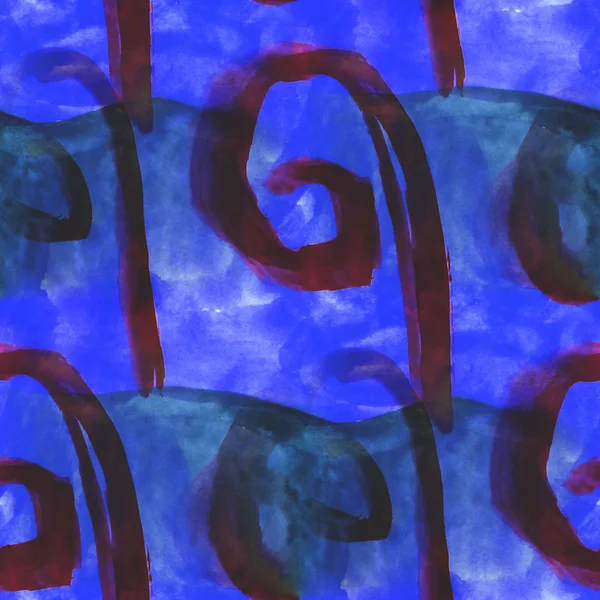Голубой, фиолетовый, орнамент украшения гранж текстуры, акварель шва — стоковое фото