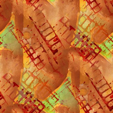 Desen tasarım sorunsuz suluboya kahverengi, yeşil doku backgrou