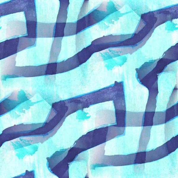 Oude sieraad tekening blauw, groen VS kleurrijke patroon water — Stockfoto
