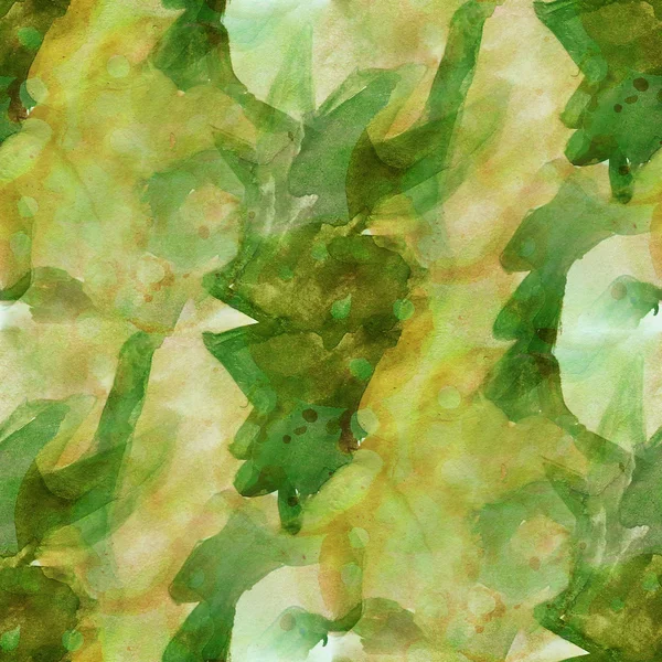 Mønster design sømløs akvarel tekstur grøn, gul backgro - Stock-foto