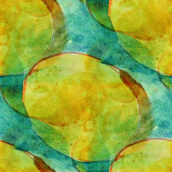Patroon van gele, groene ontwerp naadloze aquarel textuur backgro — Stockfoto