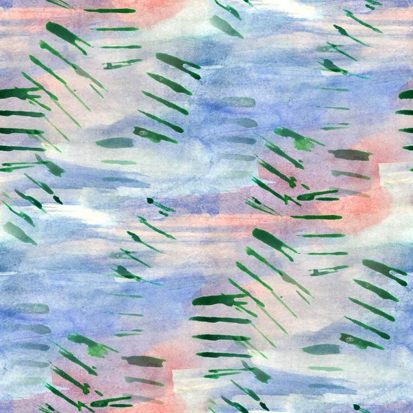 Vintage green, blue, pink pattern design seamless watercolor tex — стоковое фото