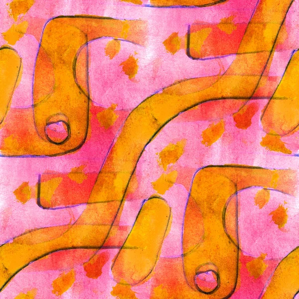 Ornamento desenho roxo EUA padrão colorido água antigo textu — Fotografia de Stock