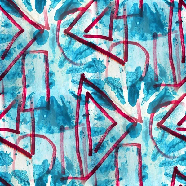Grunge antiguo ornamento dibujo EE.UU. rojo, azul colorido patrón —  Fotos de Stock