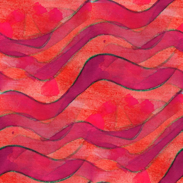 Древний орнамент розовый, красный рисунок нам красочный узор воды те — стоковое фото