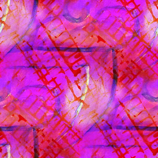 Винтажная краска дизайн красный, фиолетовый бесшовный акварель текс — стоковое фото