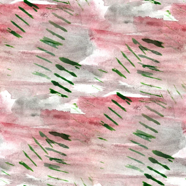 Vintage pattern design seamless watercolor green, red texture ba — Stock Photo, Image