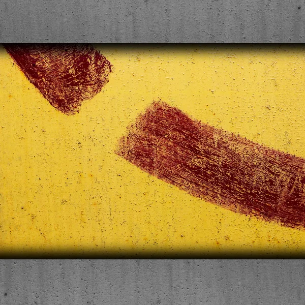 Metal yellow old iron red background rusty surface — Stock Photo, Image