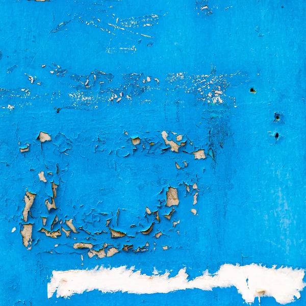 Старая краска и стена потрескавшейся синей текстуры — стоковое фото