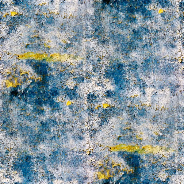 Blue abstract texture old wall with cracks on paint — Stock Photo, Image