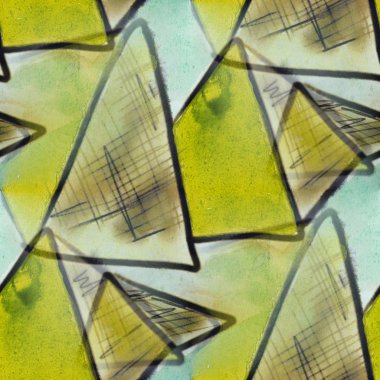 yeşil üçgen suluboya resim sorunsuz arka plan engelliyor