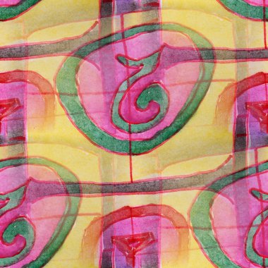 lekesi pembe sarı arka plan suluboya resim se üzerinde rakamlar