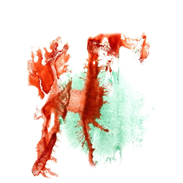 Blot divorzio rosso, illustrazione verde artista del lavoro manuale è isola — Foto Stock