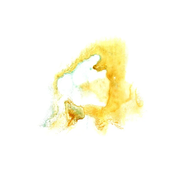 Пятно развода желтая иллюстрация художник ручной работы изолирован — стоковое фото