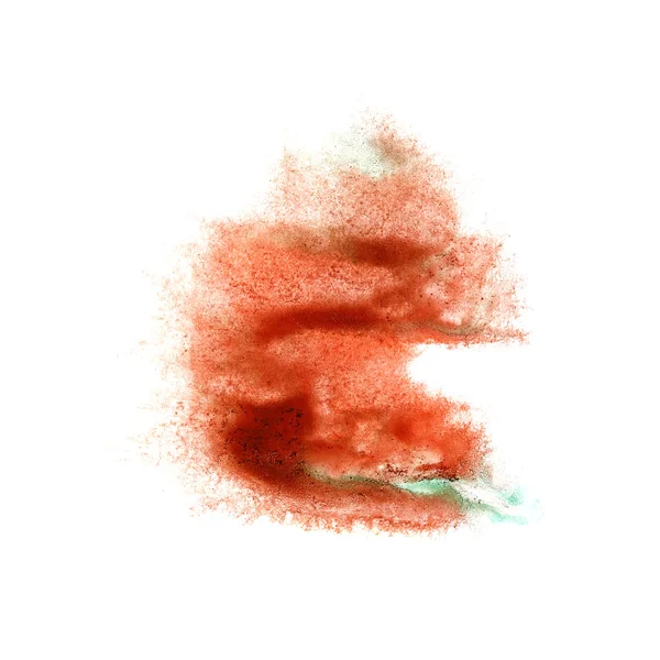 Чернила оранжевые брызги брызг фона изолированы на белой ручной краске — стоковое фото