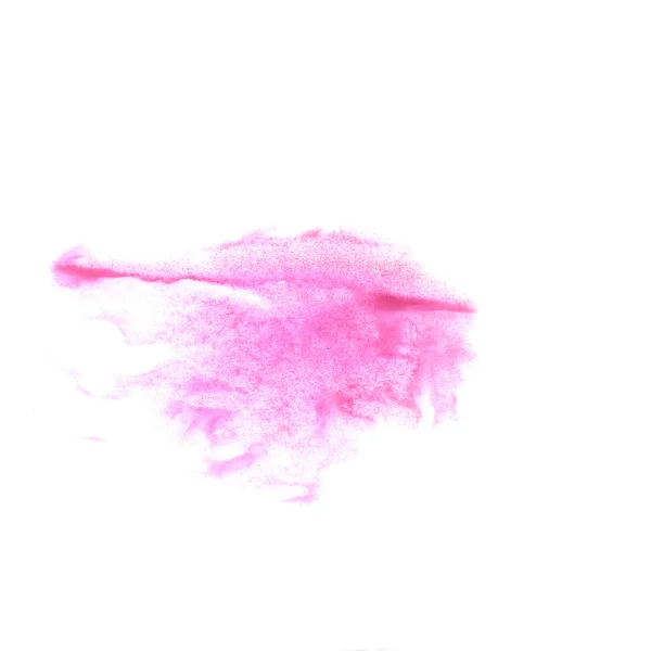 Чернила розовые пятна брызг фона изолированы на белой руке окрашены — стоковое фото