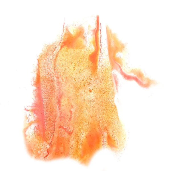 Ink pink, yellow blot splatter background isolated on white hand — Stock Photo, Image