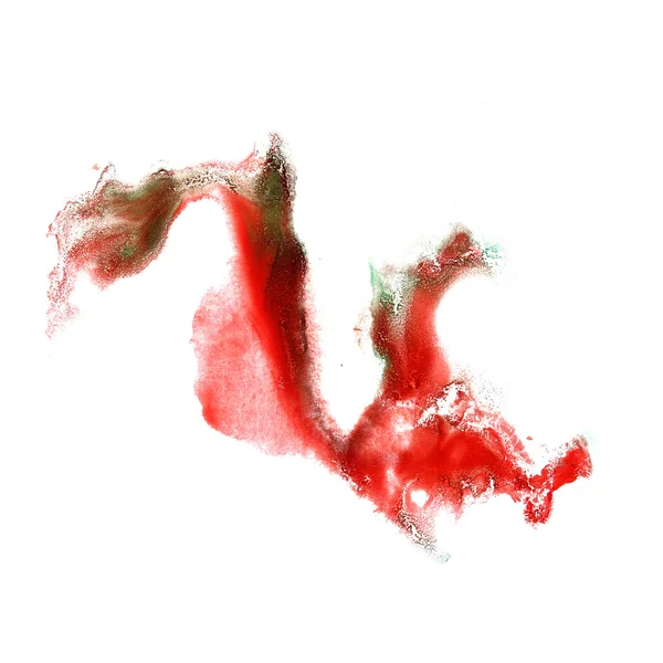 Makrofleck rot, grüne Flecktextur isoliert auf weißer Textur — Stockfoto