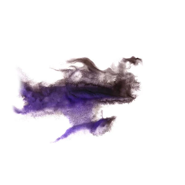Macro spot nero, macchia viola texture isolata su texture bianca — Foto Stock