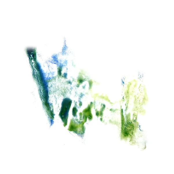 Macro plek blotch groene, blauwe textuur geïsoleerd op wit textuur — Stockfoto