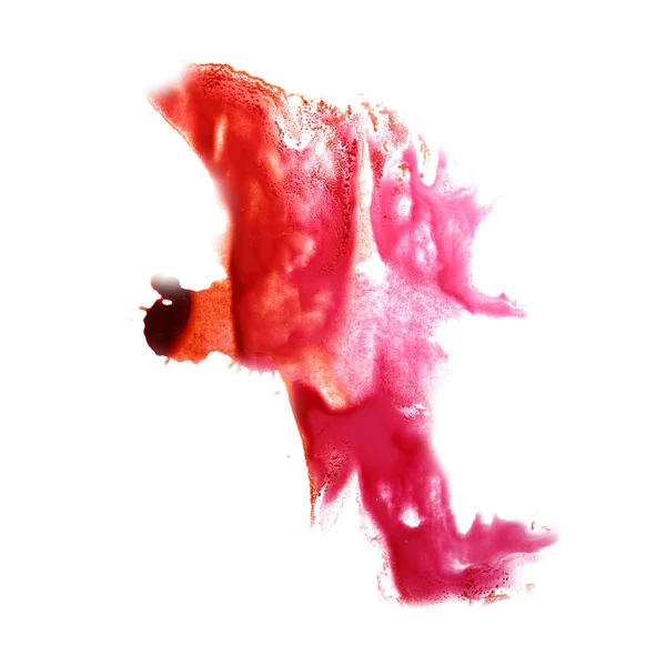 Makrofleck Fleck rot, rosa, schwarze Textur isoliert auf weißem Tex — Stockfoto