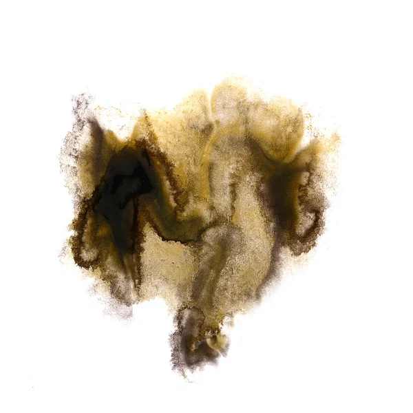 Macro spot brown blotch texture isolated on white texture — Stock Photo, Image
