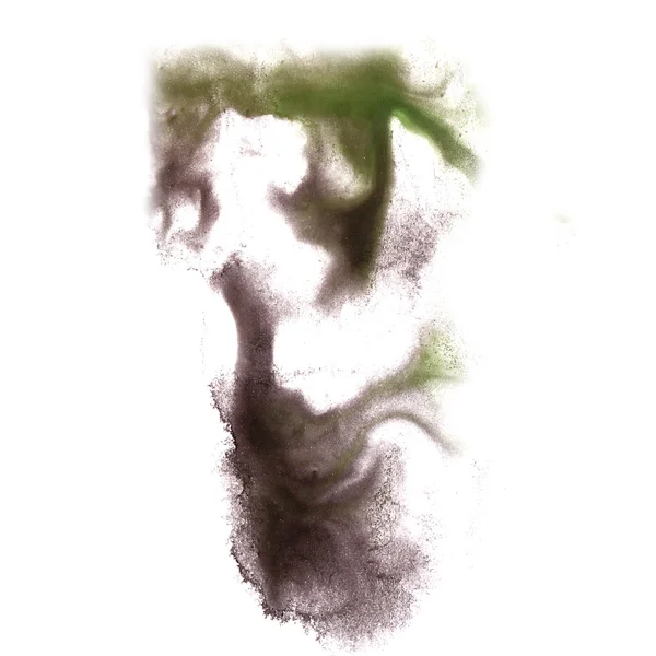 Макро пятна коричневый, зеленый пятна текстуры изолированы на белой текстуре — стоковое фото
