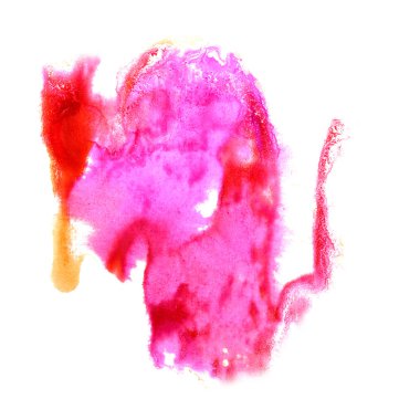 Boşanma pembe, kırmızı leke, sarı işlemeli illüstrasyon sanatçı ben