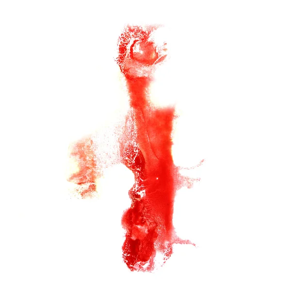Blot Rouge, orangé divorce illustration artiste de la main est isol — Photo