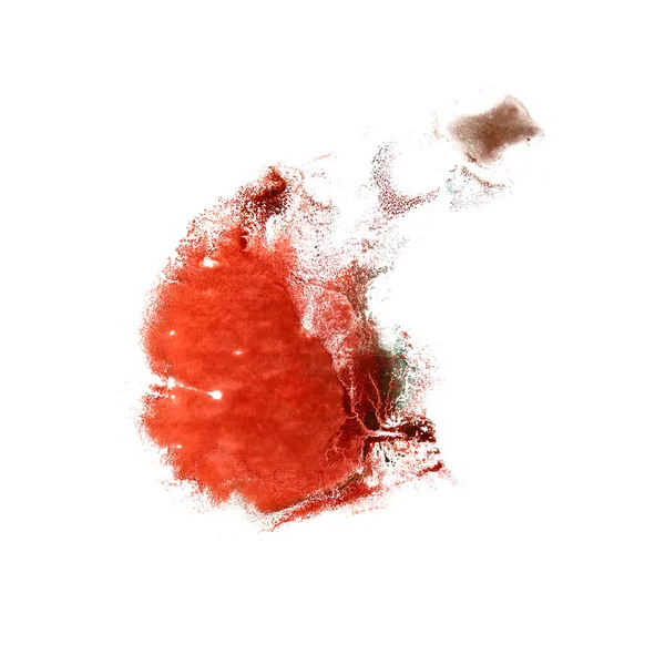 Abstract isolated Red, brown watercolor stain raster illustratio — Stock Photo, Image