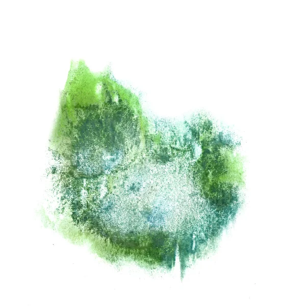 Абстрактный зеленый, темно-синий изолированный растровый рисунок акварели — стоковое фото
