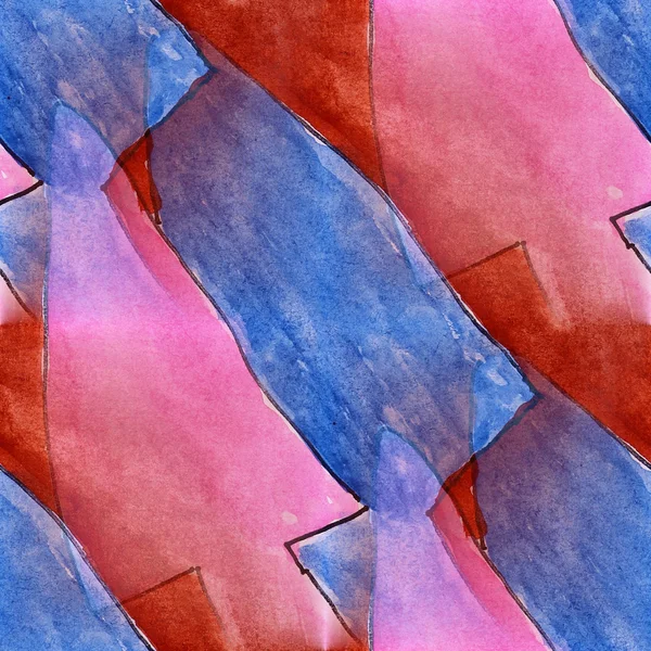 Пятна синий, розовые стрелки акварели живописи бесшовный фон — стоковое фото