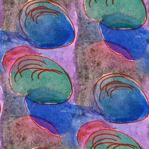 Lekesi renkli toplar suluboya resim sorunsuz arka plan — Stok fotoğraf
