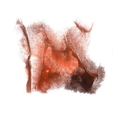 Mürekkep lekesi sıçramak Bordo, siyah arka plan üzerinde beyaz h izole