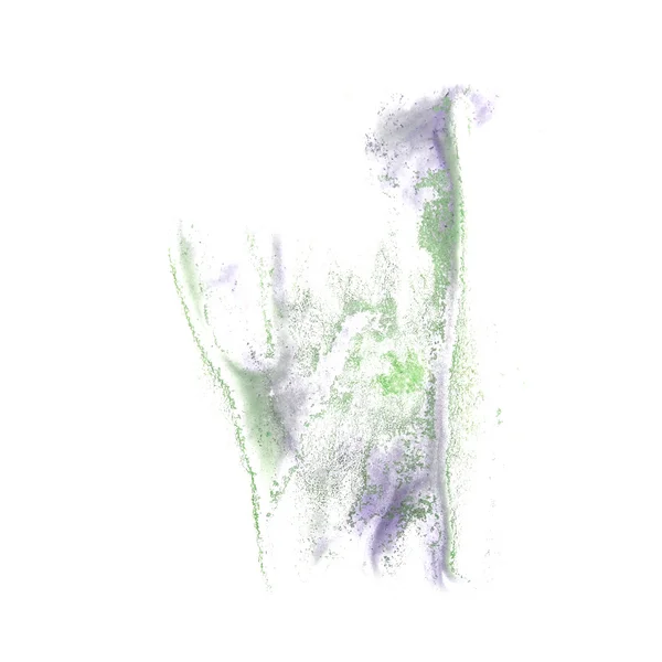 Tinta blot latar belakang memercik abu-abu terisolasi di tangan putih dicat — Stok Foto