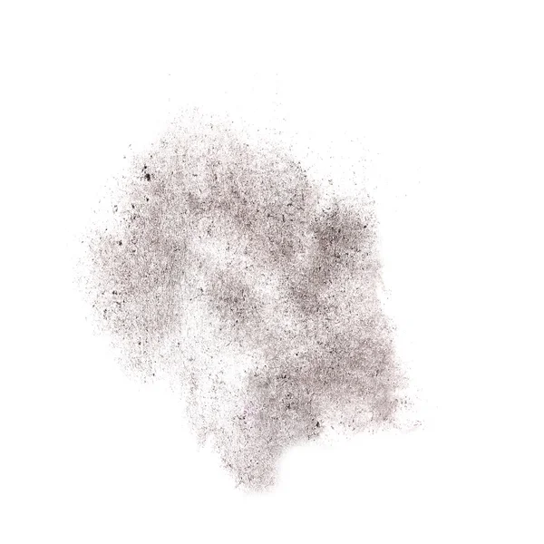 Tinta blot splatter fundo preto isolado na mão branca painte — Fotografia de Stock