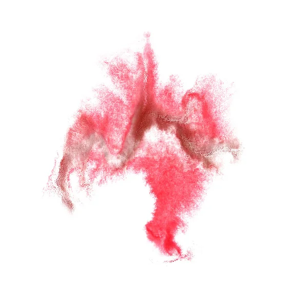 잉크 빨강, 검정 오 튄 하얀 손 p에 고립 된 배경 — 스톡 사진