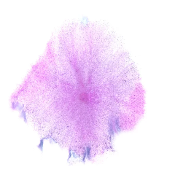 Encre violet tache éclaboussure fond isolé sur peinture blanche à la main — Photo