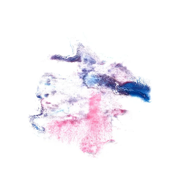 Macro bleu, tache rose texture isolée sur texture blanche — Photo