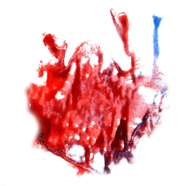 Makro spot burgundy leke, mavi beyaz textu üzerinde izole doku — Stok fotoğraf