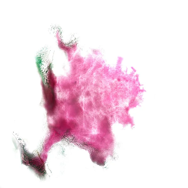 Mancha macro verde, textura rosa isolada na textura branca — Fotografia de Stock