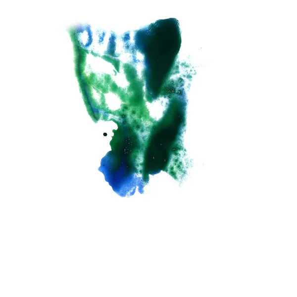 Macro spot vert, texture tache noire isolée sur texture blanche — Photo