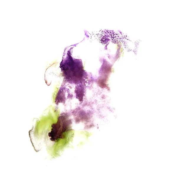Macro mancha púrpura, textura mancha verde aislado en textu blanco —  Fotos de Stock